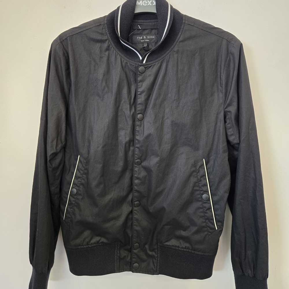 rag & bone Men's Black Bomber Jacket